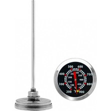 22 cm Uzun Taşfırınlar Için Özel Barbekü Mangal Fırın Termometresi 100-450 Derece THR397