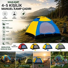 4-5 Kişilik Toz Geçirmez 200CMX200CMX135CM Manuel Kamp Çadır Herhangi Bir Renk Gönderilir (5468)