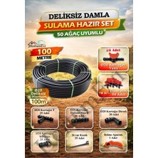 100 Metre 20MM Çap Deliksiz Damla Sulama Sistemi – Ağaç Sulama Için Hazır Set, 50 Ağaç Uyumlu (HS0028)