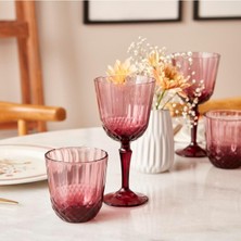 Colore Kesme Bardak-Kadeh Seti 12'li Gül Kurusu