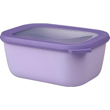 Cirqula Çok Amaçlı Kase Dikdörtgen Nordic Lilac – 1500 ml – Stok Kutusu, Buzdolabı Kutusu, Derin Dondurucu, Mikrodalga Fırın Kabı ve Kapaklı Servis Ka