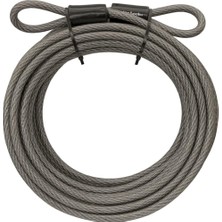 Çelik Bisiklet Kilit Kablosu, 9 M Uzunluk x 3/8 Inç Çap Vinil Kaplı Halkalı Kablo, 70DCC
