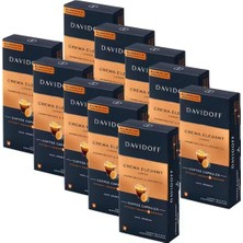 Crema Elegant Lungo Harmonıous & Aromatıc Aluminium Kapsül Kahve (100 Adet) (Nespresso Uyumludur)