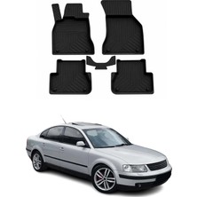 Volkswagen Passat B5 1996-2000 Uyumlu 4d Havuzlu Paspas Siyah 5 Parça