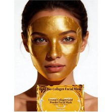 Crystal Collagen Gold Powder Facial Mask, Göz Altı Morlukları ve Kırışıklık Karşıtı, Aydınlatıcı Altın Jel Maske
