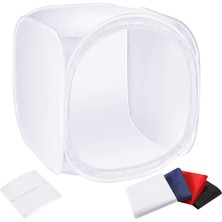 Neewer 60 x 60 cm Fotoğraf Stüdyosu Kayıt Çadırı Işık Küpü Difüzyon Yumuşak Kutu Seti 4 Renkli Arka Planlı (Kırmızı Koyu Mavi Siyah Beyaz) Fotoğraf Iç