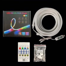 Rgb Neon LED Şerit 3 Metre, Sese Duyarlı, Uzaktan Kumandalı