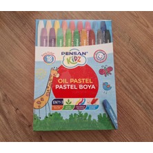Pastel Boya, 18 Renk Karton Kutuda – Canlı Renkli Kırtasiye ve Okul Boya Seti