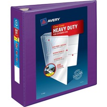 Avery Heavy-Duty View 3 Halkalı Klasör, 3 Inç One Touch Ezd Halkalar, 1 Lila Ciltleme (79810)