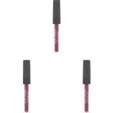 Uzun Süre Kalıcı Kadifemsi Kuruma Yapmayan Mat Likit Ruj - Matte Liquid Lipstick 512 Berry Coctail (3 Paketi)