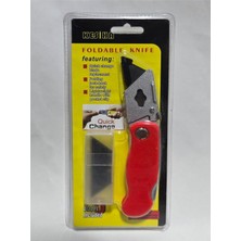 Çok Amaçlı Katlanabilir 5 Yedek Başlıklı Falçata Maket Bıçağı Halı Alçıpan Halıflex Bıçağı, NDM25-05-1905