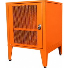 Ziglat 655 Serisi Kilitli Metal Home Office Dolabı%70 Perfore Kapaklı Turuncu 450X600X450 mm