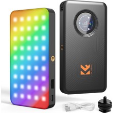 135 LED Rgb Video Işığı, Dahili 5000 Mah Pil, Kısılabilir Kompakt Fotoğraf Işığı, Dslr Kamera, Crı 96, 2812LUX, Taşınabilir Kamera Işığı, 13 Işık Efek