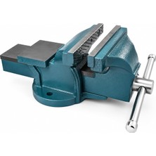 HD11100 Sabit Tabanlı 100 mm (10 Cm) Tezgah Mengenesi Turkuaz Renk Sabitleme Mengenesi