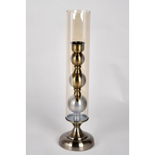 Setabianca Seta Regina Mumluk Boğumlu Uzun Cam Bronz Büyük 47.5 cm