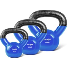 Kettlebell Set / Küre Dambıl Ağırlık Seti, Vinil Kaplamalı Dökme Demirden