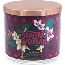 Kavanozda Kokulu Mum, Strong Woman, Sevgililer Günü Hediyesi, Tatlı Kokulu Mum, 3 Fitil Kokulu Mum, Uzun Yanma Süresi (60 Saat), Kokulu Mum, Soya Mumu