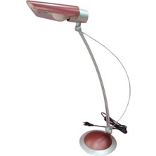 Bordo Gümüş Renk Masa Lambası, Döner Kafa, 73CM, 230V 50Hz, E27 Duy, 20W