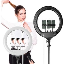 22 Inch 55.8cm Extra Büyük Boy Youtuber LED Işıklı Halka Telefon Tutuculu Uzaktan Kumada Selfie/yayıncı/makyaj Işığı 2 Metre Döküm Ayak Tripod (RL22-2