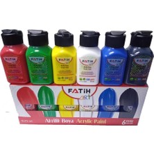 Akrilik Boya Ana 6 Renk 75 ml 1 Paket Akrilik Boya Seti 6 Lı Ahşap Tuval Taş Ağaç Boyamalar Için Idea Boyama Seti
