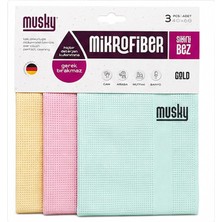 Mikrofiber Temizlik Bezi 3'lü Set 40 x 60 cm – Cam, Mutfak, Banyo ve Araç Için Islak Kuru Kullanıma Uygun Sihirli Bez