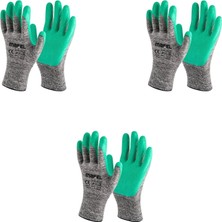Mafel Mf-80 Camcı Yeşil Lateks Iş Güvenlik Eldiven - 10/xl - 3 Çift - Paket