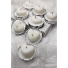 BOTTİKO%100 Soya Wax Dekoratif Tealight Mum 8'li Beyaz