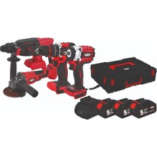 Atb 21 4'lü Kombo Set (Kömürsüz Motor) – A0104171, Darbeli Matkap + Kırıcı/delici + Avuç Taşlama + Somun Sıkma, 21V