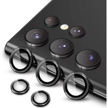 Lavderuar Görüntü Kalitesi Bozmayan Kamera Lens Koruyucu Safir (Sapphire) (Siyah, S25 Ultra)