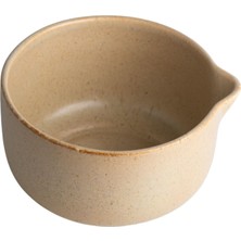 Seramik Matcha Kase, Matcha Tozu Çırpmak Için (Krem)