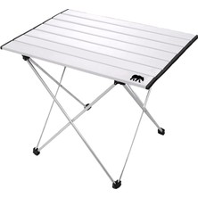 ® Küçük Alüminyum Katlanabilir Kamp ve Piknik Masası, Çantalı, Gri