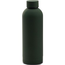 Yeşil Mat Termos Su Şişesi 500 Ml, 304 Iç Çelik