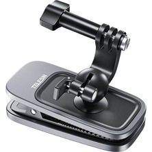 Telesin GP-JFM-002 Backpack Clip Aksiyon Kamera Çanta Askı Klipsi (Gopro Hero, Djı Osmo Action, INSTA360 ile Uyumlu)