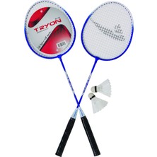 BS100 2 Raket 2 Top Badminton Raket Seti