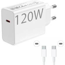 120W USB Type-C Hızlı Şarj Adaptörü, Qualcomm Turbo Şarj Desteği, 6A Kablo ile
