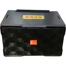 Surround Taşınabilir Ses Sistemi Bluetooth Hoparlör 15 Watt 4000 Mah Standlı Hoparlör Mp3 Çalar, Siyah
