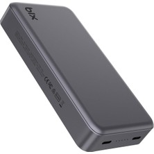 PB205 20000MAH Pd 20W Çift Usb-C Portlu Hızlı Şarj Destekli Taşınabilir Metal Powerbank Koyu Gri