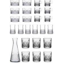Timeless 25 Parça Çay, Su Bardağı ve Çerezlik Karaf Seti TYBB2IEVOFTP7P5J51