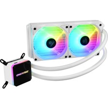 Liqmax Iıı Argb 240 mm Beyaz Aıo Sıvı Soğutucu, Intel/amd Işlemciler Için Su Soğutma, Argb Fan, ELC-LMT240/360-W-ARGB