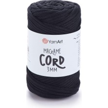 Art Macrame Cord 3 mm - Makrome El Örgü Ipi SIYAH-750