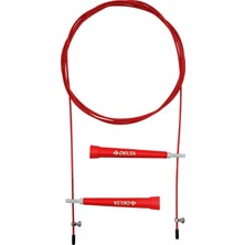 Crossfit Uzunluğu Ayarlanabilir Deluxe Kırmızı Atlama Ipi