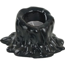 Siyah Mumluk Şamdan Tealight Mum Uyumlu Küçük Erimiş Mum Model 8682874833438