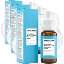 Maruderm%2 Hyalüronik Asit &%5 Kolajen Cilt Bakım Serumu – Yoğun Nem ve Dolgun Görünüm Destekleyici Yüz Serumu, Peptit & Panthenol Ile, 30 ml (3 Paket