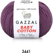 Gazzal Baby Cotton Amigurumi 50GR - Örgü Ipi 3441 Mürdüm