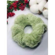Yeşil Peluş Lastik Toka Yeşil Tek Ebat