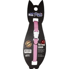 Yavru Köpek ve Kedi Boyun Tasması (Ayarlanabilir) Düz Pembe