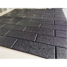 70X38CM (0,26M2) Ofis Salon Oda Siyah 3D Kendinden Yapışkanlı Duvar Kağıdı Paneli NW87