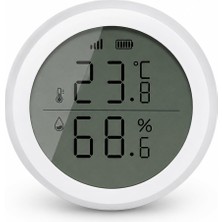 Zigbee Akıllı Sıcaklık ve Nem Sensörü LCD Ekranlı Tuya Smart Life Uygulama Kontrollü Alexa ve Google Home Uyumlu