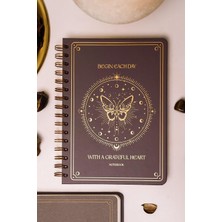 Bullet Journal Edition A5 15X21 cm Spiralli Noktalı Tarihsiz Not Defteri Kelebek