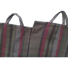 Pazar Çanta 2AD 18551 Döşeme Kareli Kumaş Koyu Renk Desen 40KG Taşıma Kapasite